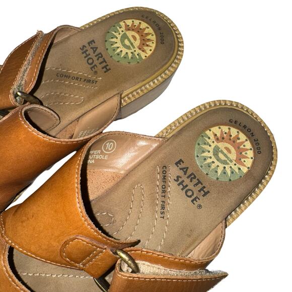Earth Shoe Willow Leather Sandals Size 10 Comfort First Gelron 2000 - Picture 2 of 8
